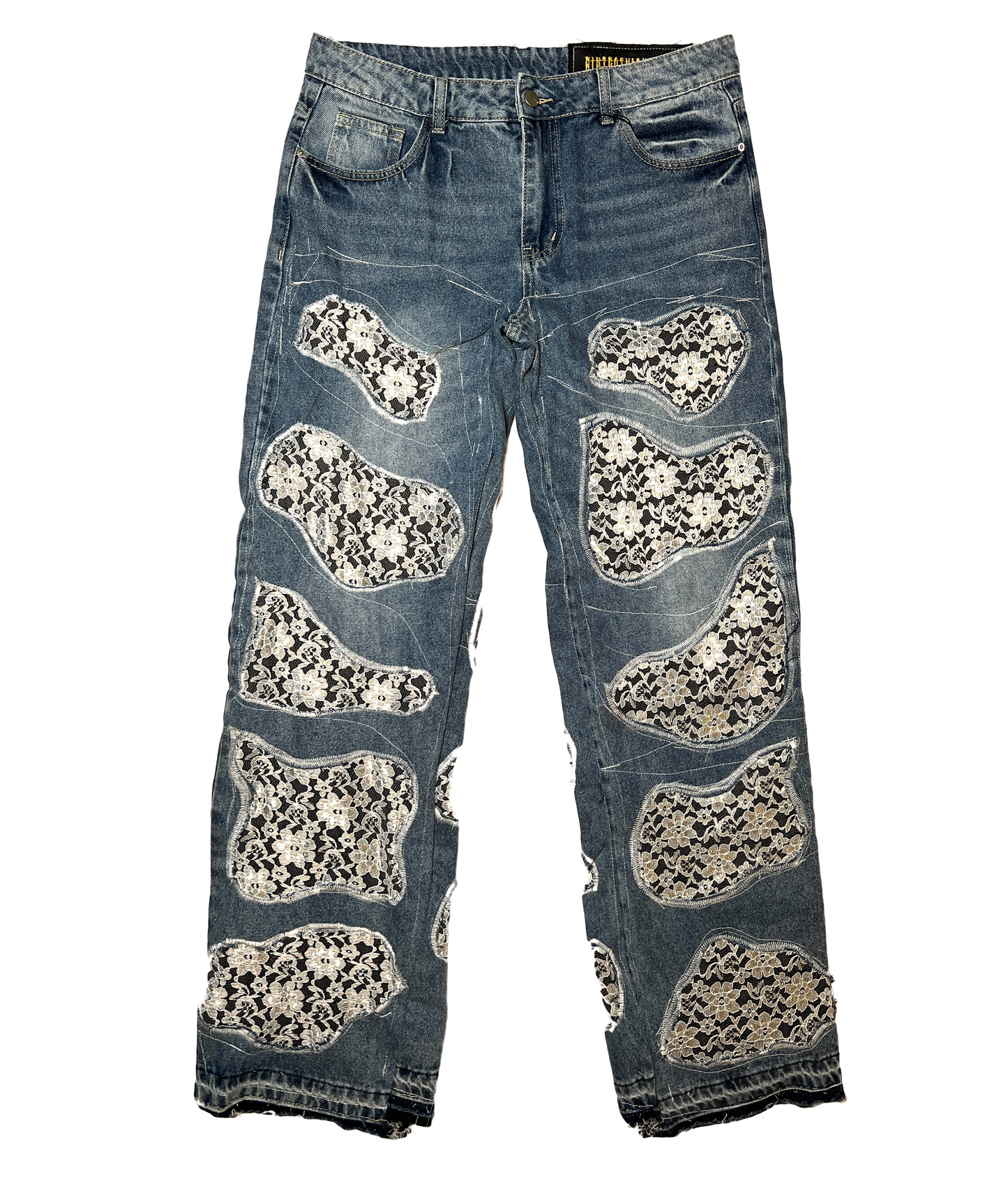 Patchwork Lace Denim