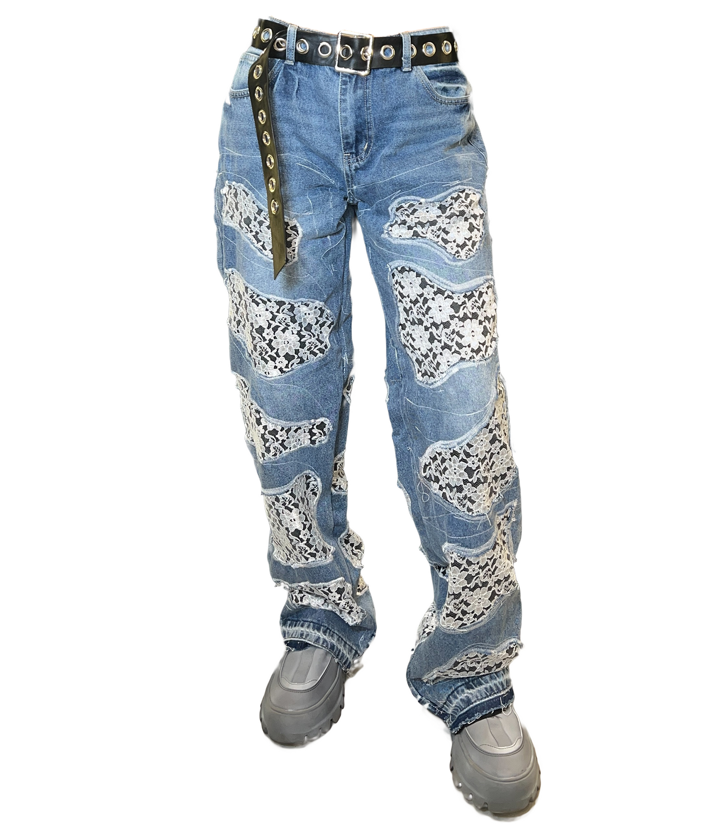 Patchwork Lace Denim